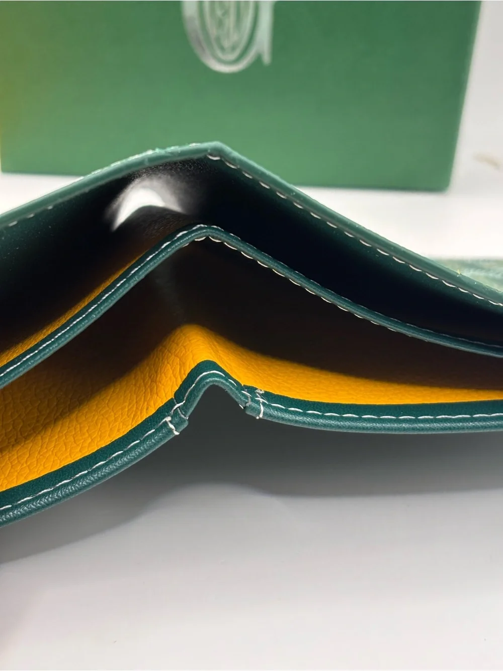 Goyard Green Goyardine Men's Bifold Card Holder Wallet